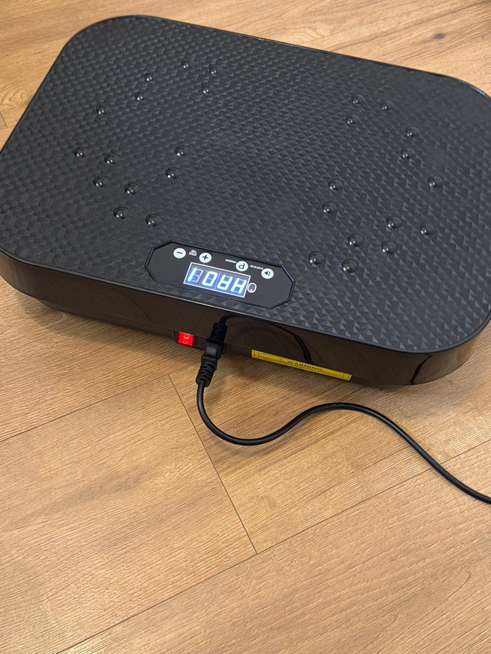 Black Vibration Plate Fitness Platform with Digital Display